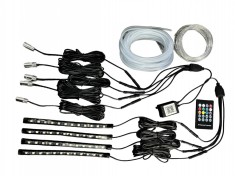 Kit fir NEON LED RGB si banda LED RGB 22CM cu telecomanda 12V
