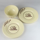 Set farfurii si bol colectie Mulino Bianco 1985/1986, farfurii colectionabile