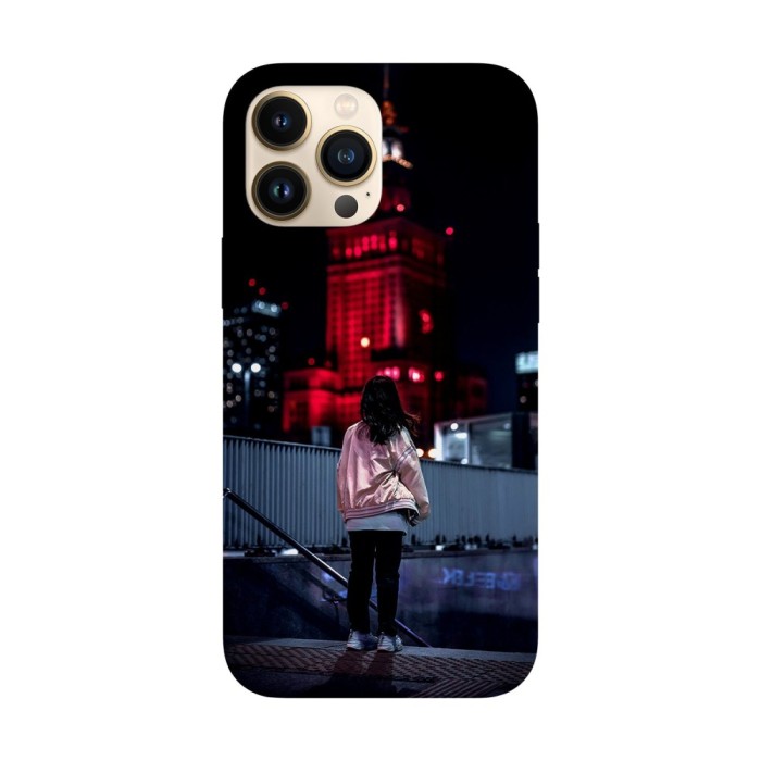Husa compatibila cu Apple iPhone 14 Pro Max model Red city lights, Silicon, TPU, Viceversa