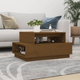 Gossi masuta de cafea, maro miere, 80x55x40,5 cm, lemn masiv de pin