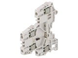 Terminal &Icirc;mbinare Șine 0,2-4mm&sup2; 2 Piste 4 Borne Gri 5,2mm