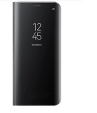 Cumpara ieftin Husa Clear View Samsung Galaxy J530 J5 2017 + cablu de date cadou, Negru