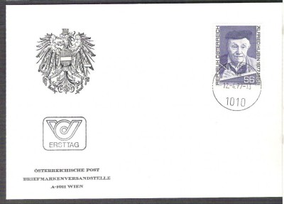 Austria &amp;Ouml;sterreich 1977 Alfred Kubin FDC K.086 foto