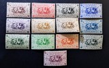 R&eacute;union 1943 - Set Complet / Lot 13 Timbre de Taxă &bdquo;Franța Liberă / France Libre - Breloc de Fructe Tropicale&rdquo; -CLF1