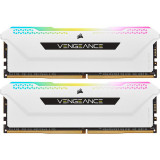 Memorie Vengeance RGB PRO SL White 32GB DDR4 3200MHz CL16 Quad Channel Kit, Corsair
