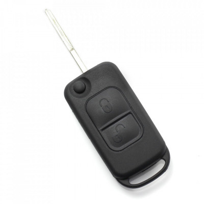 Mercedes Benz - Carcasa tip cheie briceag cu 2 butoane, lama 2 &amp;quot;piste&amp;quot; foto