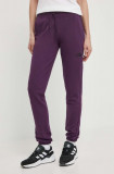 Cumpara ieftin The North Face pantaloni de trening din bumbac culoarea violet, neted, NF0A87E4V6V1