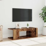 vidaXL Dulap TV cu lumini LED lemn vechi 90x39x30 cm lemn prelucrat