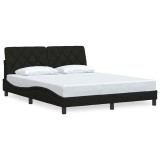 Cumpara ieftin Cadru de pat fara saltea, negru, 160x200 cm, textil