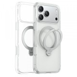 Husa MagSafe pentru Apple iPhone 18 Pro / 17 Pro, Torras, Ostand Spin, Transparenta