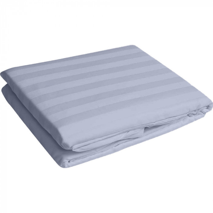 Cearsaf de pat cu elastic din damasc, densitate 130 g/mp, Antracit, 90/200cm