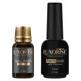 Set Nail Prep &amp;amp; Fiber Base, LUXORISE 15ml