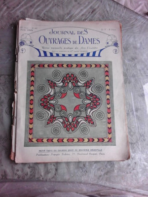JOURNAL DES OUVRAGES DE DAMES NR. 447/1925 (REVISTA MODA SI BRODERII, IN LIMBA FRANCEZA) foto