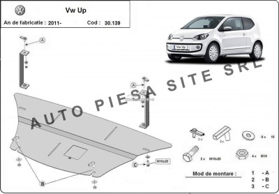 Scut metalic motor VW Up fabricat incepand cu 2011 APS-30,139 foto