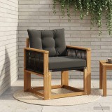 vidaXL Canapea Medie pentru Exterior Lemn Solid de Acacia natural 3438872