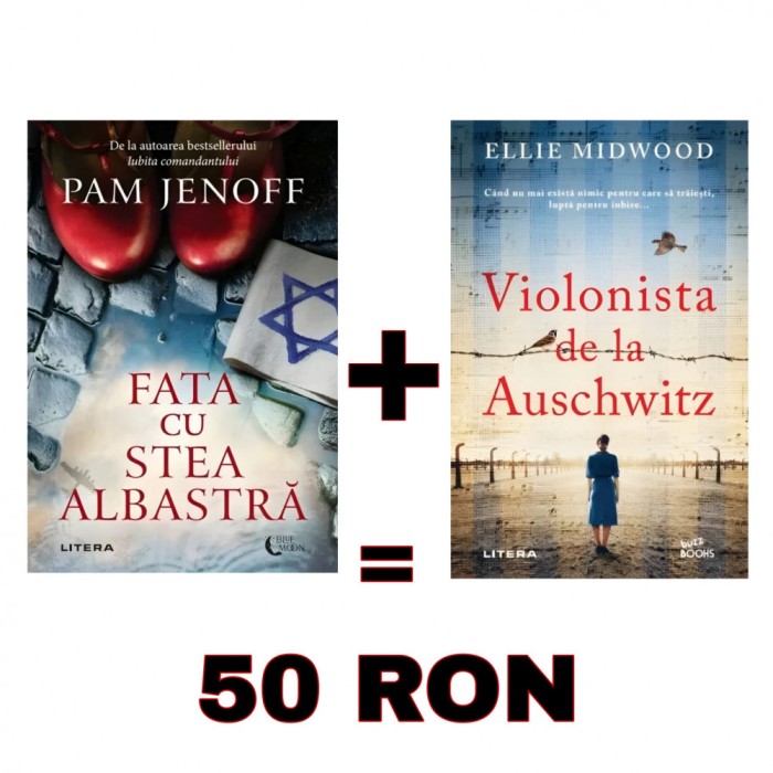 ☆PACHET 2 CĂRȚI Ellie Midwood(Violonista de la Auschwitz)+Pam Jenoff(Fata cu stea albastră)