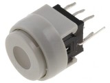Comutator Tastatură DPDT Alb LED THT