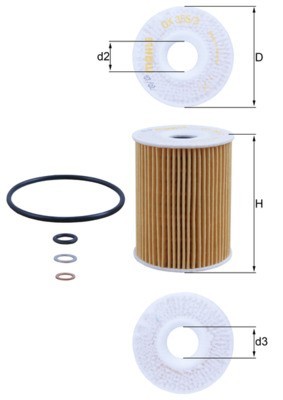MAHLE OX 355/3D Filtru ulei foto