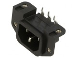 Conector alimentare AC soclu tată 10A 250V IEC 60320 GSP1
