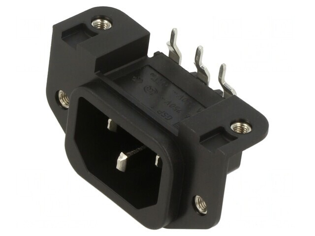 Conector alimentare AC soclu tată 10A 250V IEC 60320 GSP1