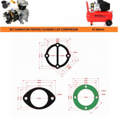 Garnituri set pentru cap compresor de aer 47-55mm CH092 Mod.15(F)