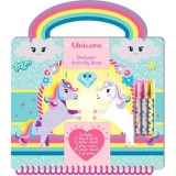 Carte cu activitati cu unicorni, abtibilduri si 3 geluri sclipitoare