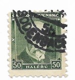 Cehoslovacia - Presedintele Masaryk, 1930 - 50 H, obiliterat