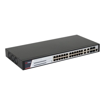 Switch 24 porturi PoE 1000Mbps, 370W, 4 porturi RJ45/SFPGigabit combo, management - HIKVISION DS-3E2528P foto