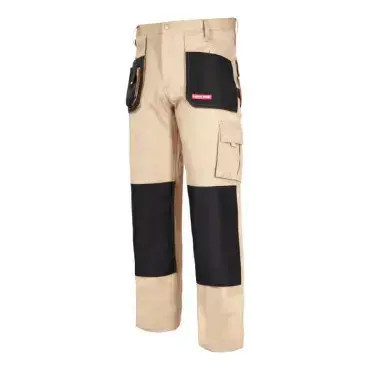 Pantaloni Lahti Pro Lucru Grosi Bumbac Culoare Bej Marime L