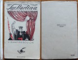 V. Zamfirescu Lik, Sus cortina, 1928, cu autograf, semnata de Stefan Popescu