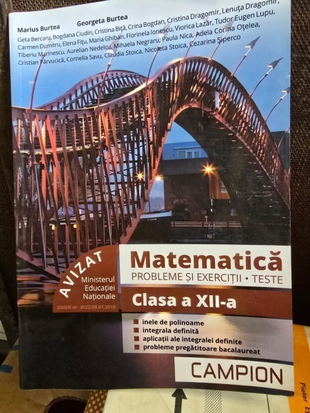 Matematica. Probleme si exercitii. Teste clasa a XII-a - Marius Burtea, Georgeta Burtea