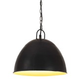 Cumpara ieftin Lustra industriala vintage, negru, 31cm, rotund, 25W, E27