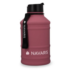 Sticla de apa din otel inoxidabil Navaris cu un singur perete, 2.2 litri, Roz, 51084.26
