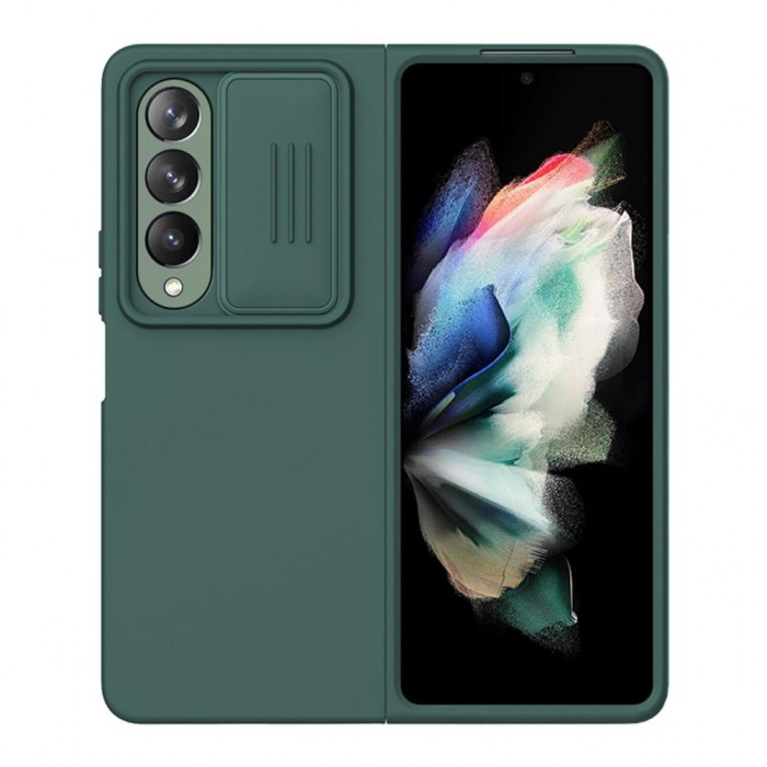 Husa telefon Nillkin, Compatibil cu Samsung Galaxy Z Fold 4, Silicon, Verde