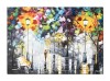 Tablou inspirational pictat manual, Pe drumul meu, 70x50cm ulei in cutit pe panza, Spectaculos