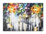 Cumpara ieftin Tablou inspirational pictat manual, Pe drumul meu, 70x50cm ulei in cutit pe panza, Spectaculos
