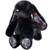 Iepuras de plus negru Stip, 35 cm. Jucarie plus copii, material hipoalergenic