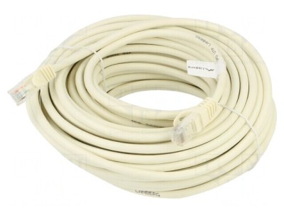 Cablul de rețea U/UTP 6 litat CCA PVC alb 20m 26AWG foto