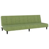 Cumpara ieftin Canapea extensibila cu 2 locuri, verde deschis, catifea