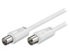 Cablu Coaxial Goobay 10m Alb 75 Ohm Impedanta RG59 Ecranat Folie Alama Cupru