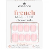 Unghii false french manicure click-on nails 01 - Classic French, 12 bucati, Essence