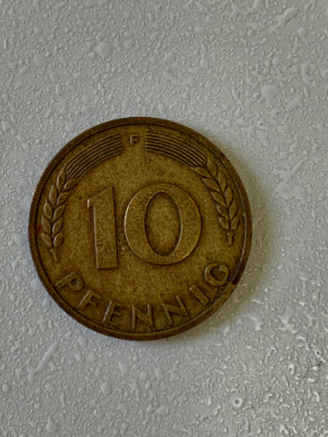 Moneda 10 PFENNIG - 1950 F - Germania - KM 108 (277) foto