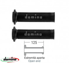 Set mansoane road-racing Domino model A010 - culoare: negru/gri (lungime: 125 mm) foto