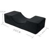 Perna Gat Ortopedica Spuma Memorie 50x20x12 cm, Moale, Negru