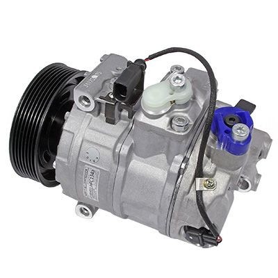 Compresor aer conditionat Audi A8 (D3), 10.2002-05.2006, motorizare 4.2 V8, benzina, rola curea 115 mm, 7 caneluri, de tip Denso: 7SEU16C