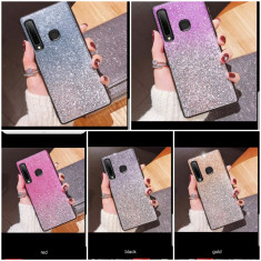 Husa silicon degrade cu sclipici Samsung Galaxy A9 2018 foto
