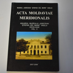 Acta Moldaviae Meridionalis - Anuarul Muzeului "Stefan cel Mare" Vaslui vol II