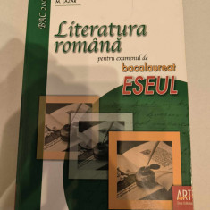 LITERATURA ROMANA PENTRU EXAMENUL DE BACALAUREAT ESEUL PAICU