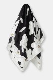 Answear Lab esarfa de matase culoarea negru, modelator