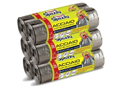 Saci menajeri Domopak Spazzy de 30 Litrii, 5 Pachete de 15 Bucati (75 de saci) - RESIGILAT foto